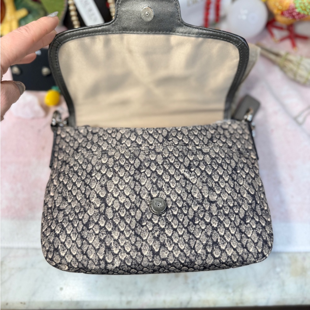 Coach Taylor Snake Print Flap Crossbody - Picture 9 of 12